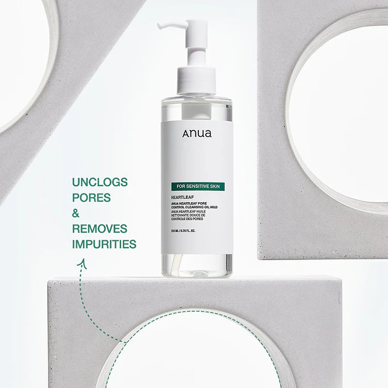Anua Heartleaf Pore Control Cleansing Oil Mild غسول زيتي للتحكم في المسام خفيف - الصورة 4