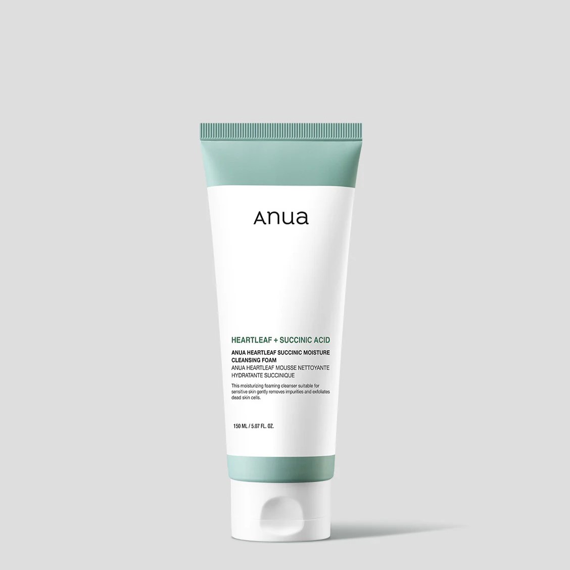ANUA HEARTLEAF SUCCINIC MOISTURE CLEANSING FOAM رغوة تنظيف مرطبة