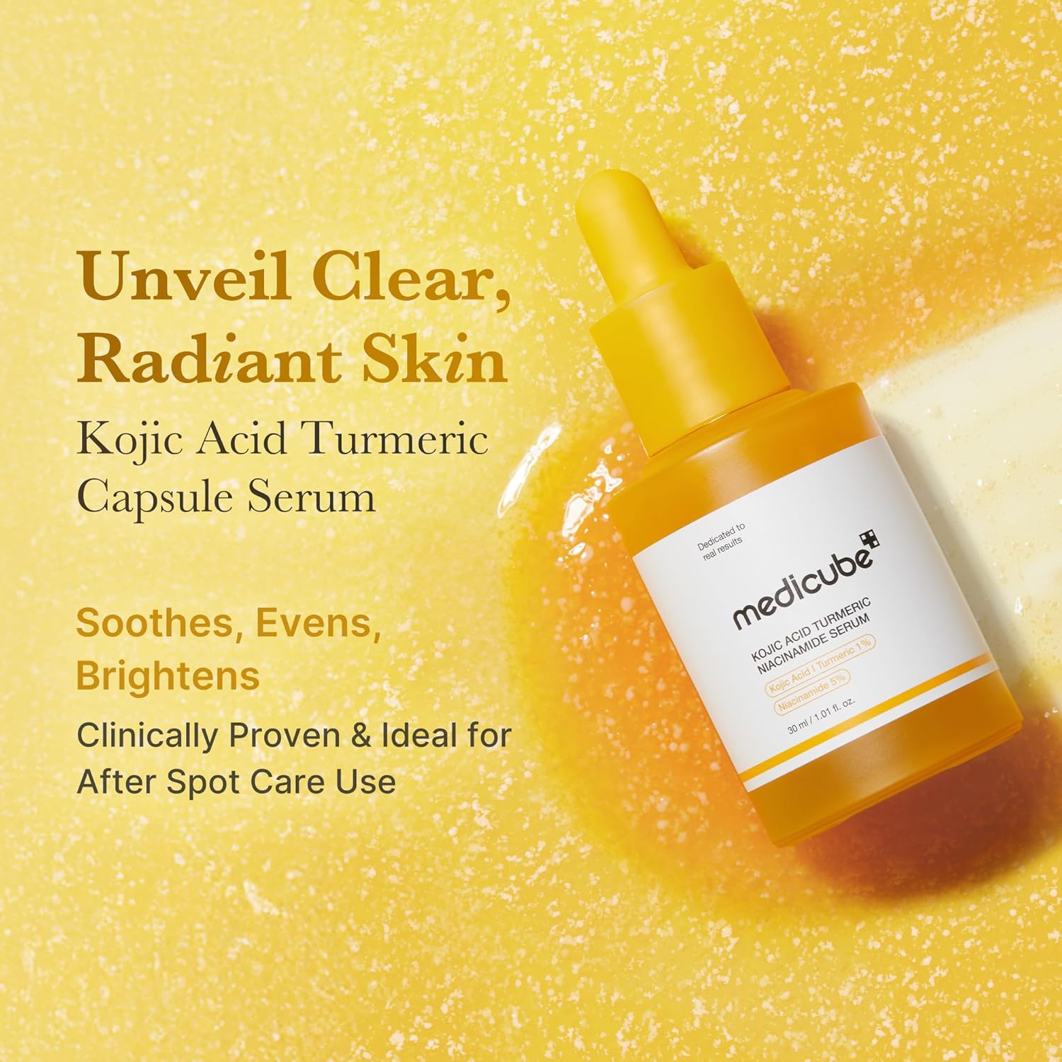 سيروم ميديكيوب بالكوجيك أسيد والكركم والنياسيناميد لتفتيح وتوهج البشرة Medicube KOJIC ACID TURMERIC NIACINAMIDE SERUM 30ml - الصورة 2