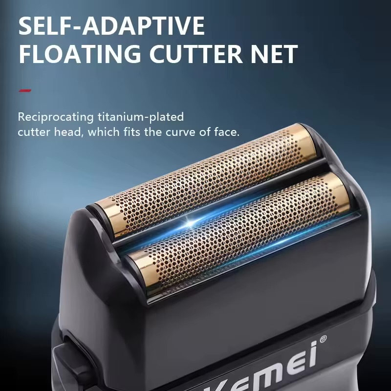 ماكينة حلاقة KEMEI Km-t420 ببطارية ليثيوم 1400 مللي أمبير قوية، شفرات مزدوجة من الفولاذ المقاوم للصدأ، محرك عائم 8000 دورة في الدقيقة، شفرة حلاقة للرجال معتمدة من CE وROHS - الصورة 3