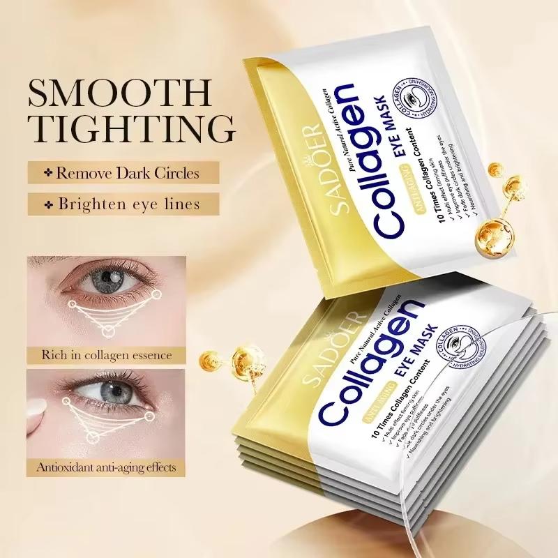Collagen Eye Mask Remove Eyes Bag Anti Dark Circles Reduce Fine Lines Anti-Wrinkles Eye Patches Nourish Eye Care Korea Cosmetics - الصورة 9